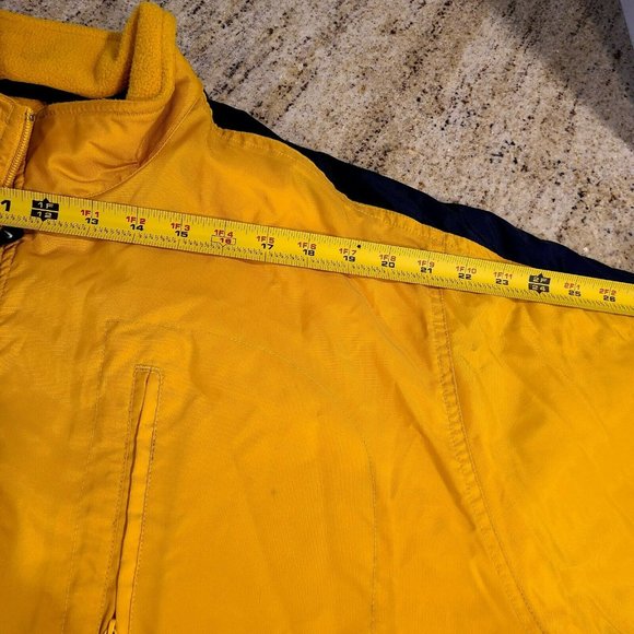 Vintage Nike Yellow Black Fleece Lined Jacket Coat Nylon Polyester XXL - Picture 10 of 12